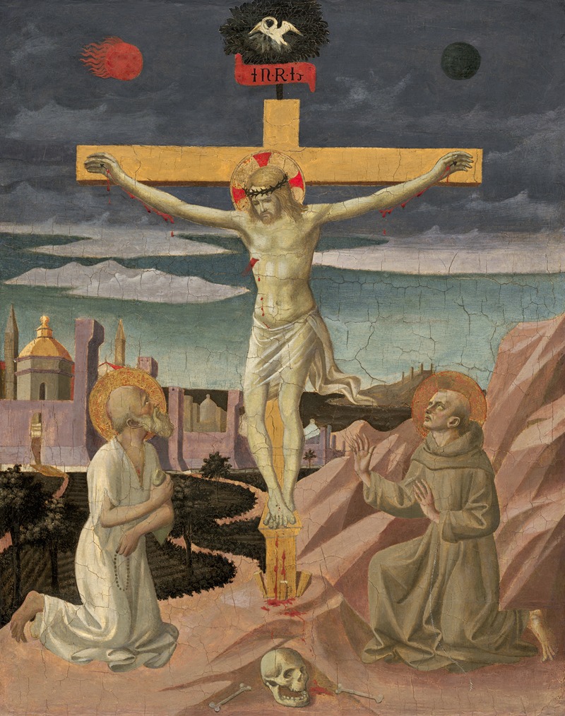 Francesco Pesellino - The Crucifixion with Saint Jerome and Saint Francis