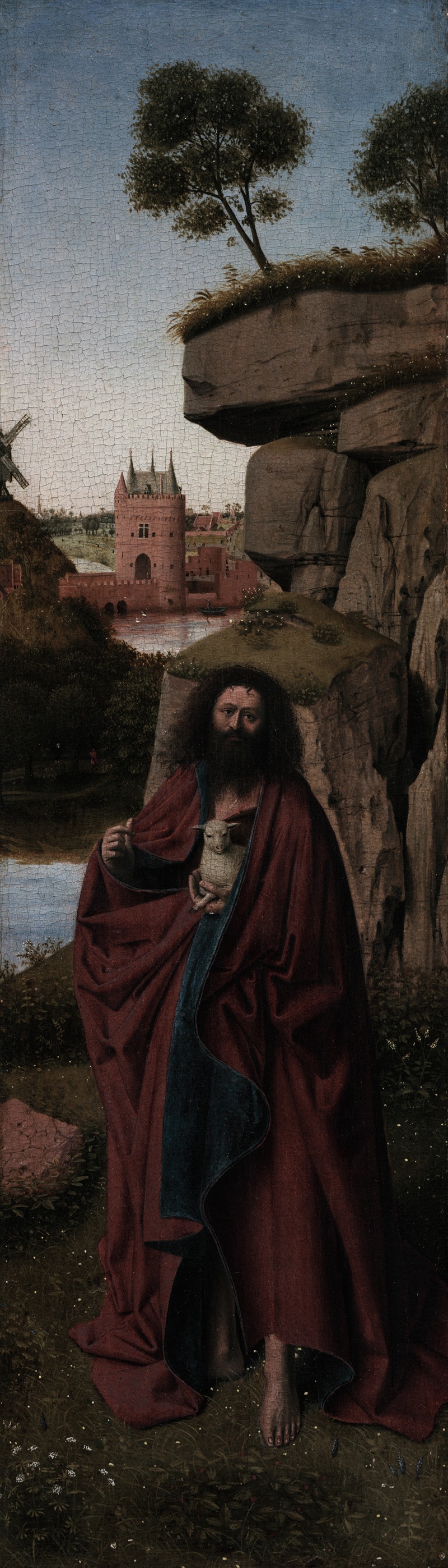 Petrus Christus - Saint John the Baptist in a Landscape