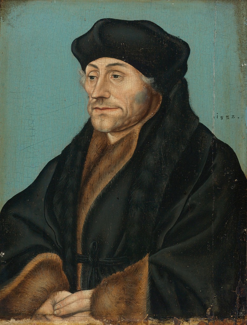 Workshop of Lucas Cranach the Elder - Portrait Of Erasmus Of Rotterdam