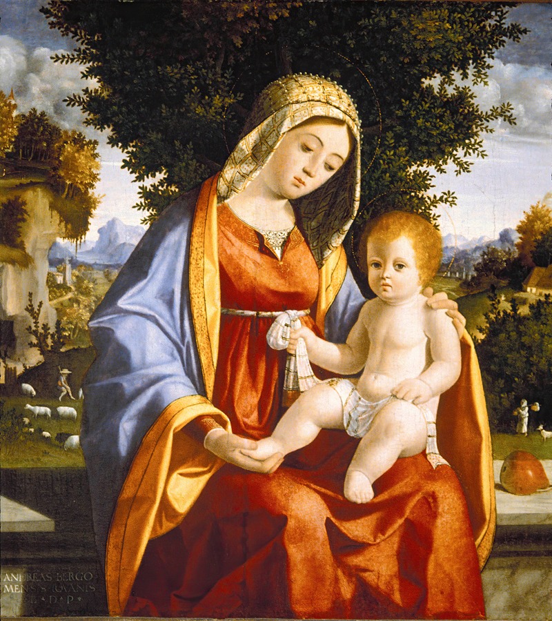 Andrea Previtali - Madonna and Child in Landscape