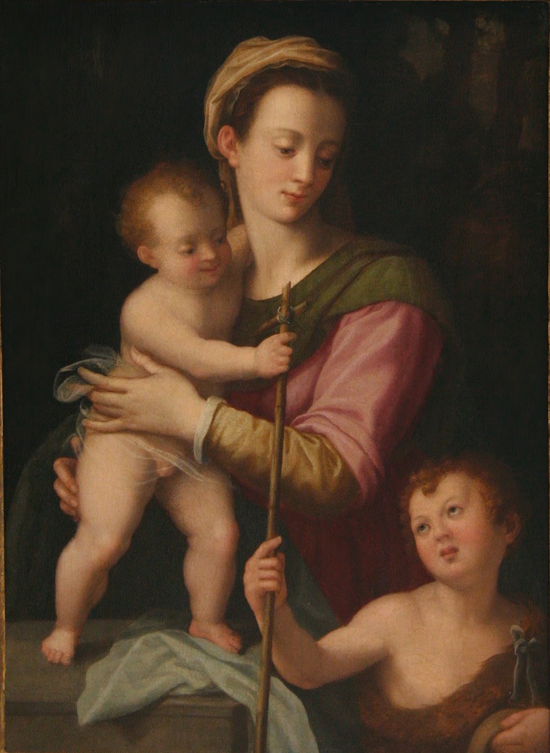 Andrea del Brescianino - Madonna and Child with St. John