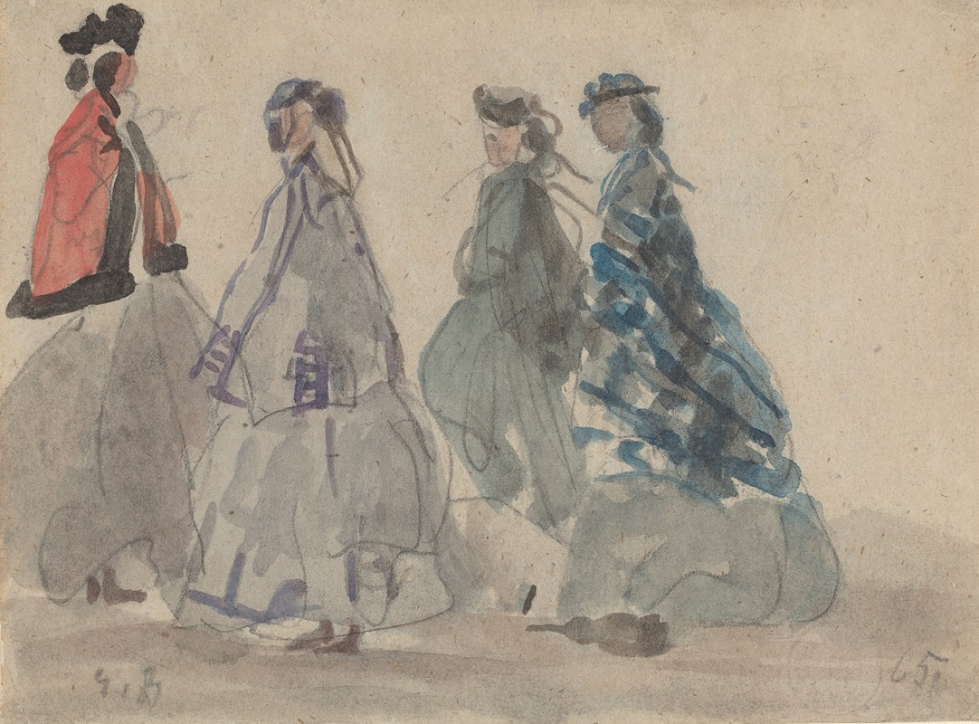 Eugène Boudin - Four Women at Trouville