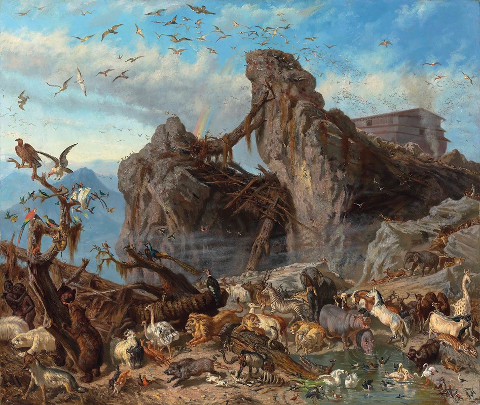 Filippo Palizzi - After the Flood; the Exit of the Animals from the Ark