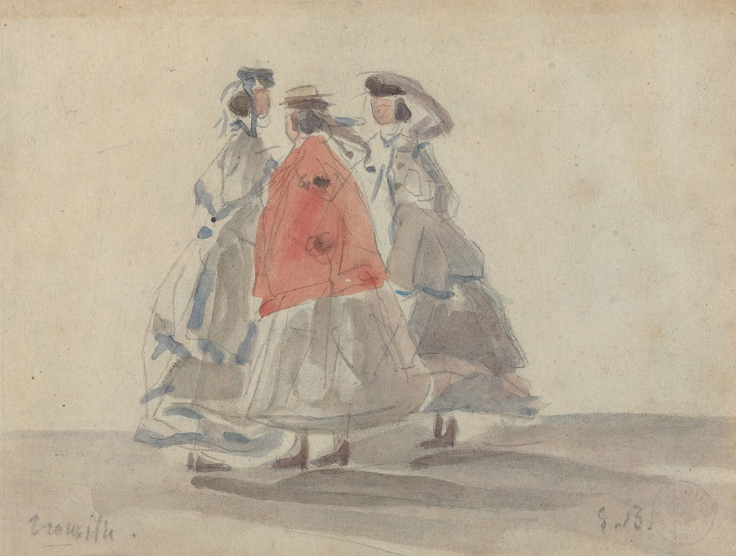 Eugène Boudin - Three Women at Trouville