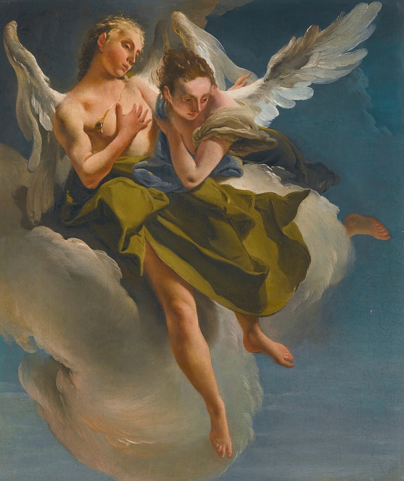 Giovanni Battista Tiepolo - Two Angels In Flight