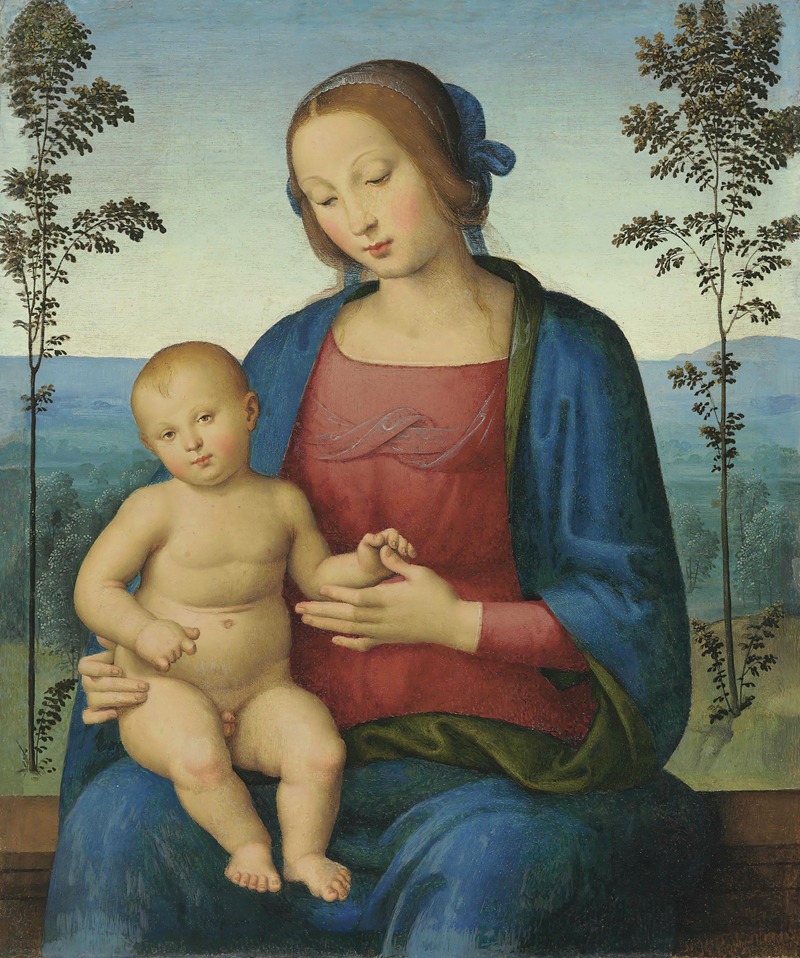 Giovanni di Pietro - The Madonna And Child In A Landscape