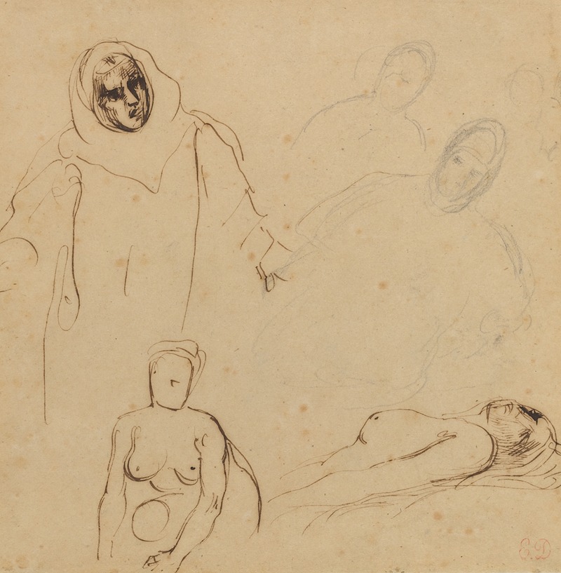 Eugène Delacroix - Studies for Christopher Columbus