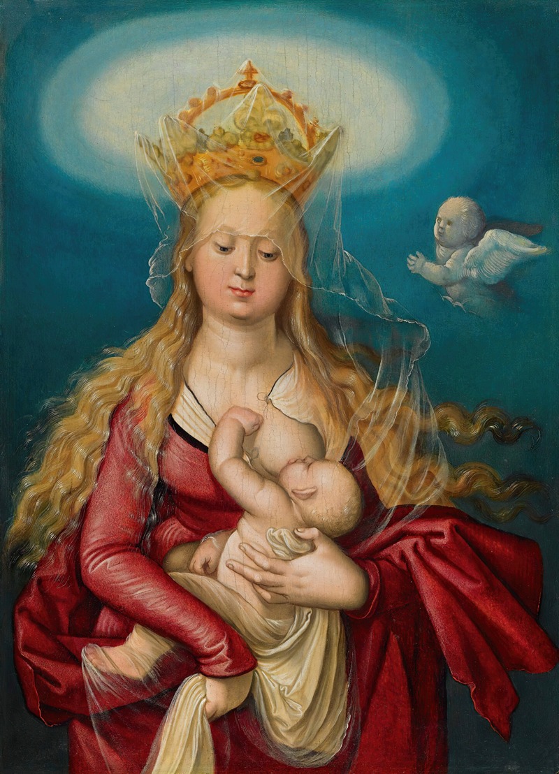 Hans Baldung - The Virgin As Queen Of Heaven Suckling The Infant Christ