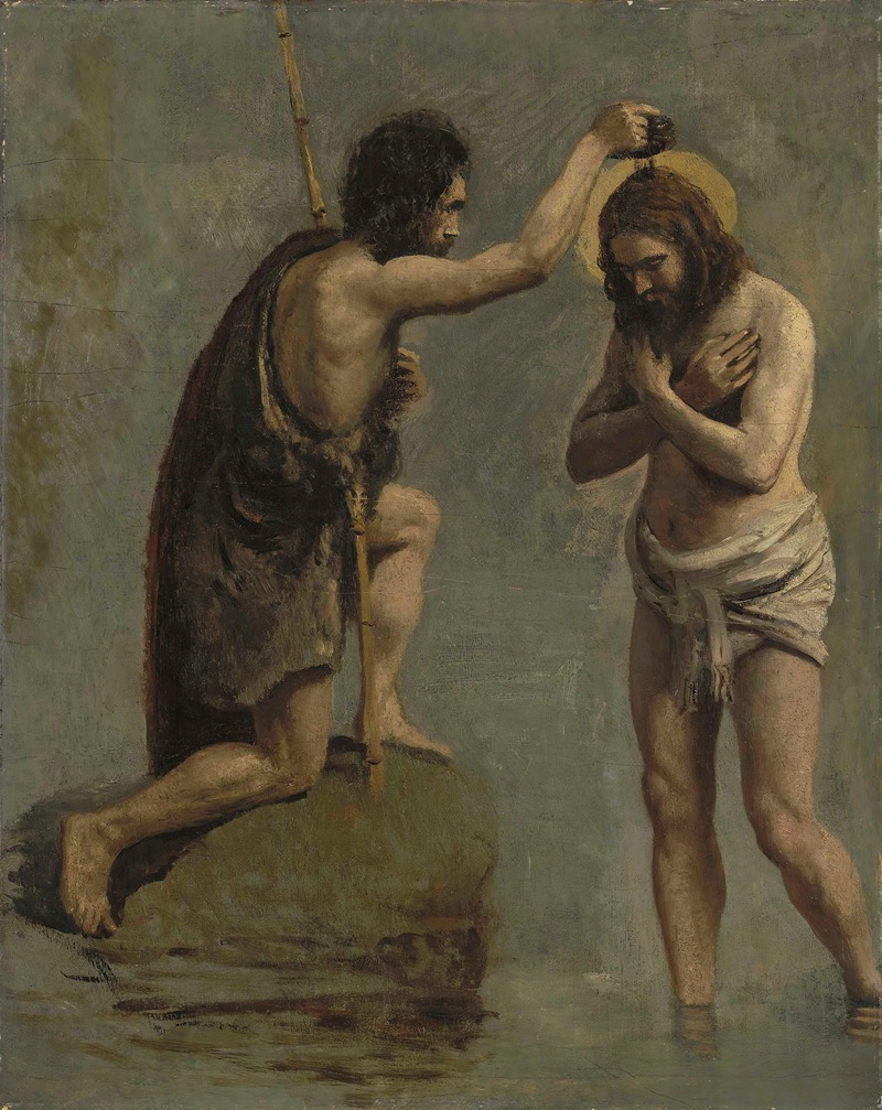 Jean-Baptiste-Camille Corot - Jésus et Saint-Jean (étude pour ‘Le baptême du Christ’)