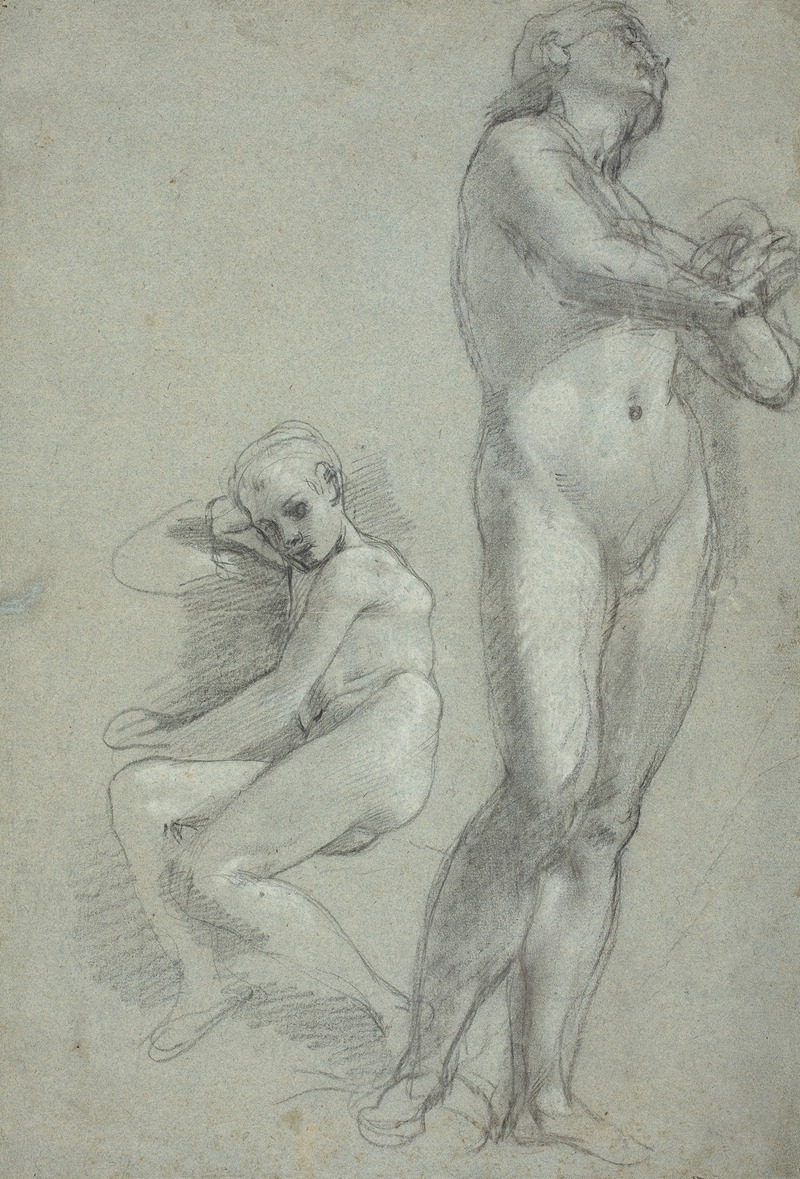 Federico Barocci - Two Nude Youths (recto)
