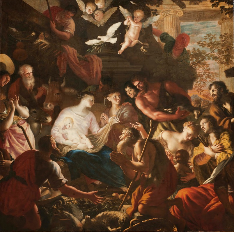 Lorenzo De' Ferrari - Adoration of the Shepherds