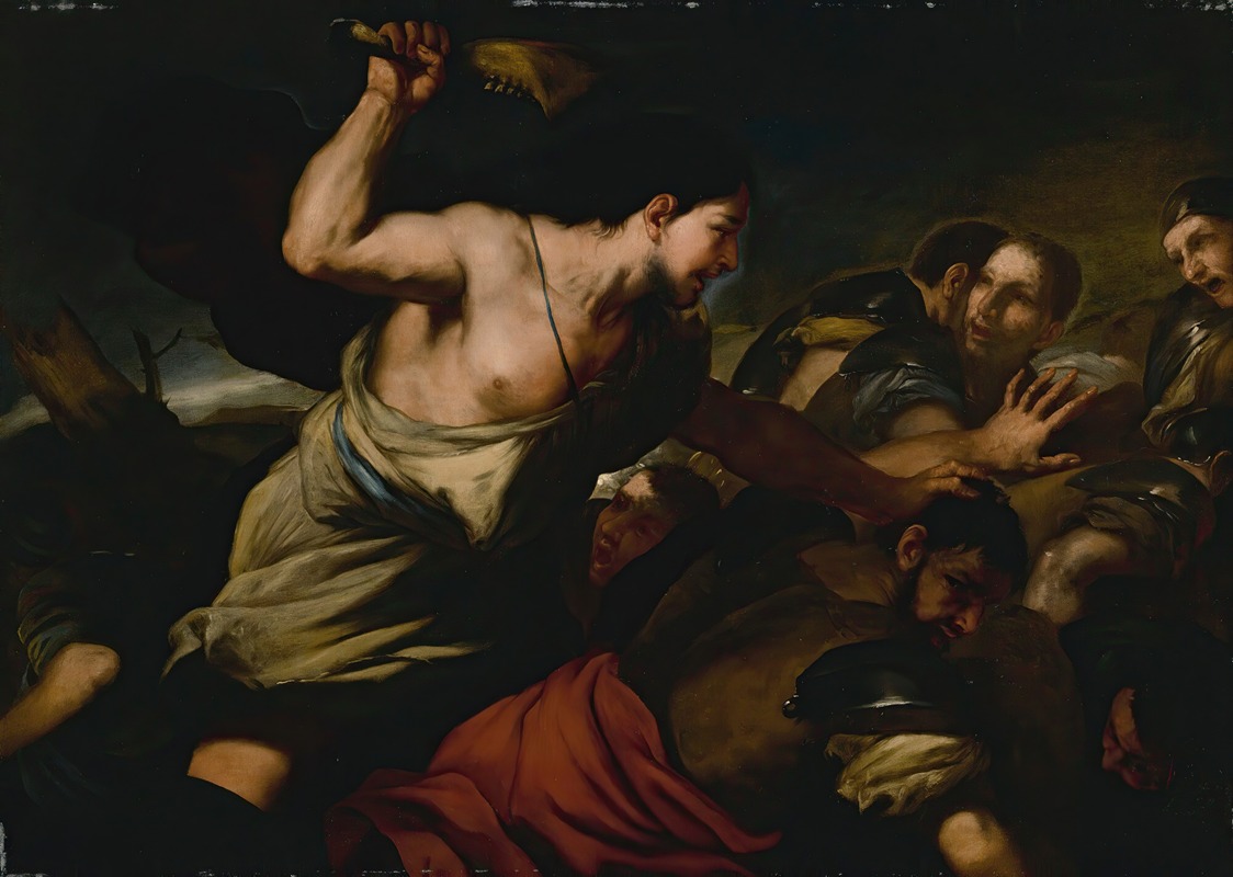 Luca Giordano - Samson Slaying The Philistines