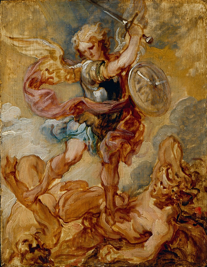 Saint Michael by Lucas Franchoys the Younger - Artvee