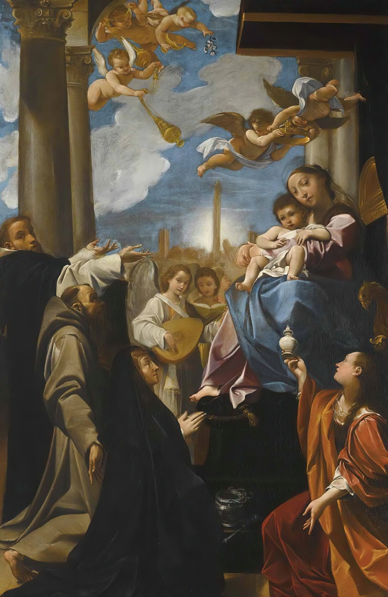 Ludovico Carracci - The Madonna And Child Enthroned With Angels, Saint Dominic, Saint Francis, The Magdalene, And A Female Donor; The ‘bargellini Madonna’