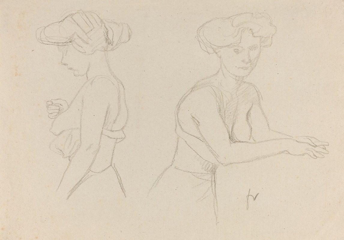 Félix Vallotton - Two Studies of a Woman Dressing
