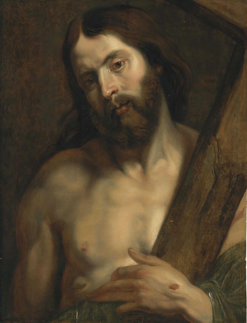Follower of Anthony van Dyck - Christ with the Cross