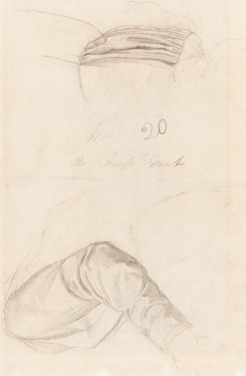Ford Madox Brown - Two Drapery Studies (verso)