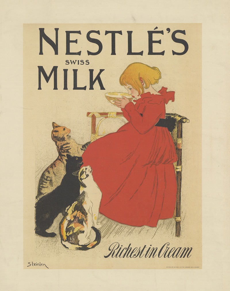 Théophile Alexandre Steinlen - Nestlé’s, Swiss, Milk Richest in Cream