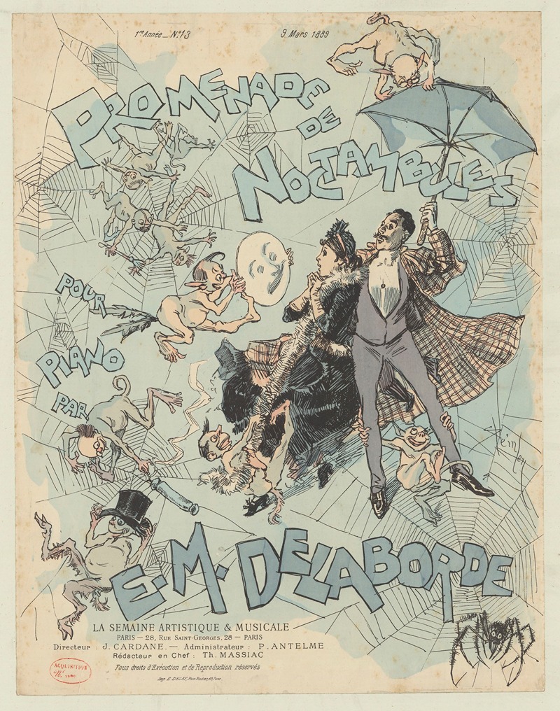 Théophile Alexandre Steinlen - Promenade de noctambules