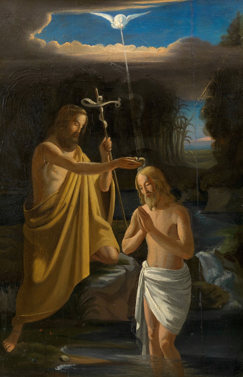 Anonymous - Taufe Christi (Entwurf zu einem Altarbild in der Lichtentaler Pfarrkirche)