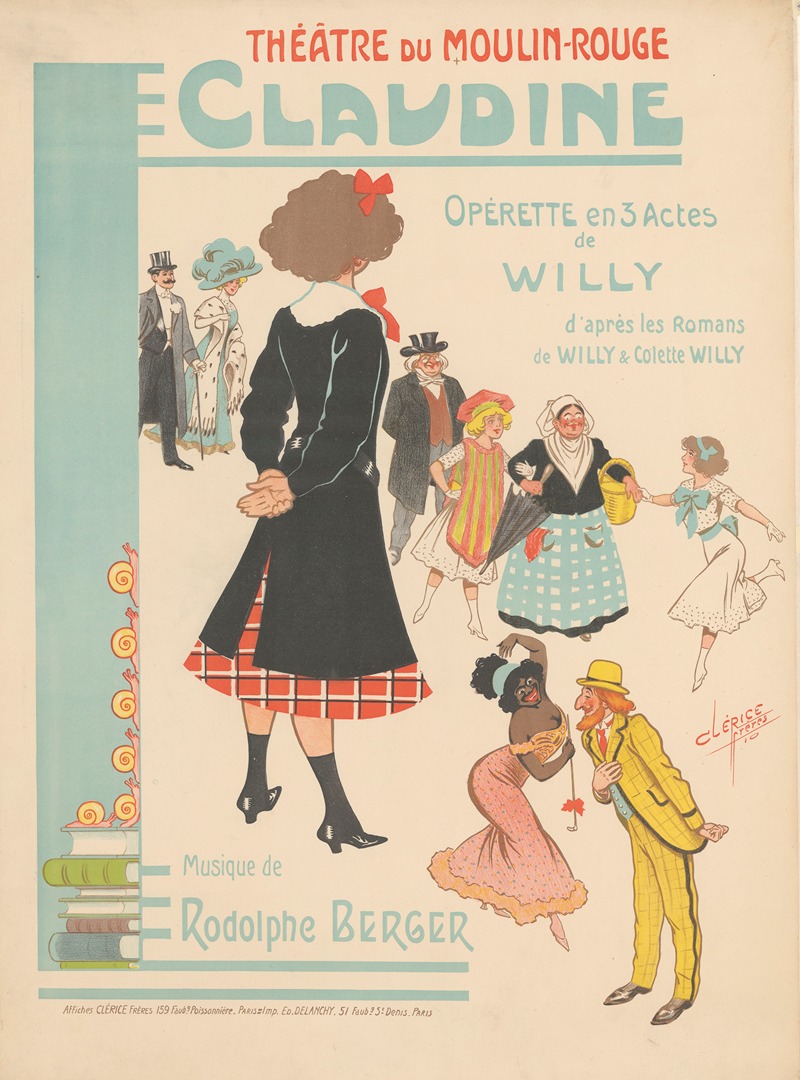 Victor Clérice - Théâtre du Moulin-Rouge. Claudine