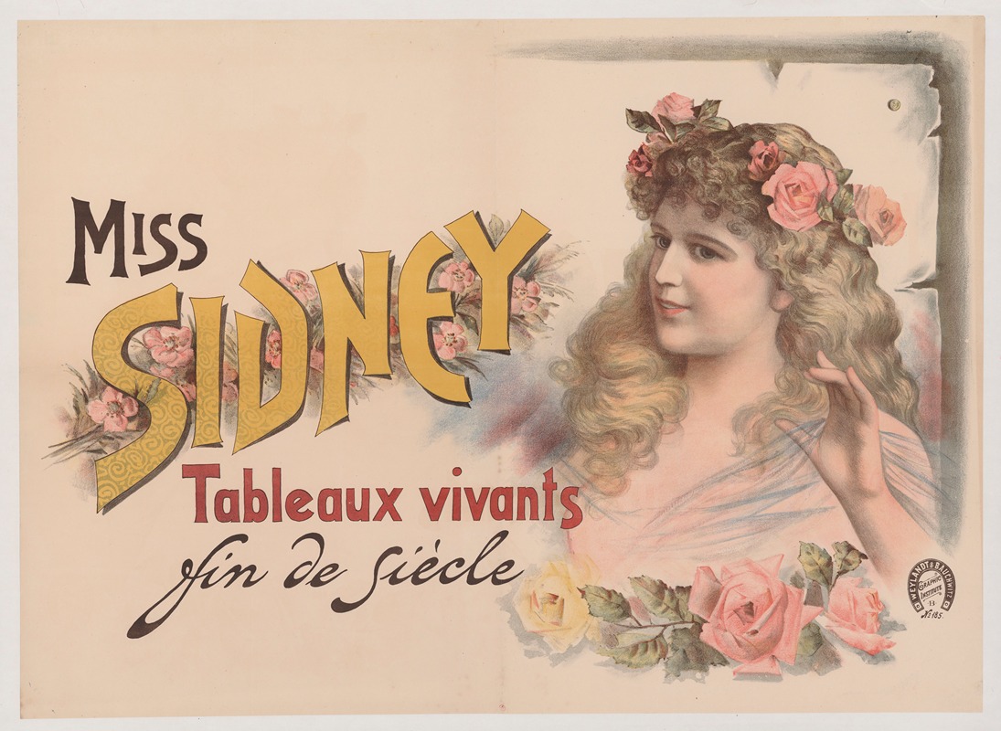 Weyland & Bauchwitz-Graphic Institute - Miss Sidney – tableaux vivants fin de siècle