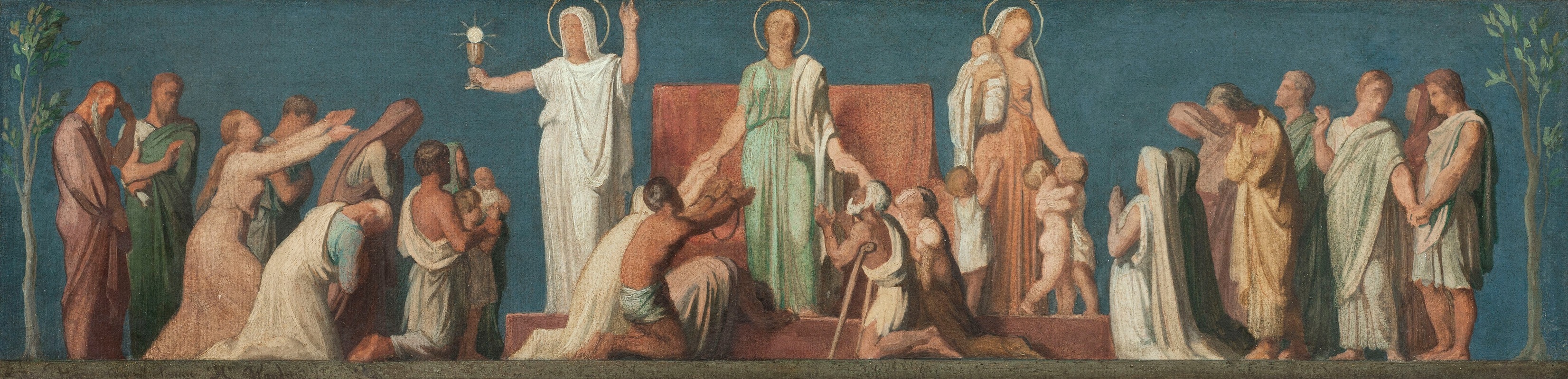 Jean-Hippolyte Flandrin - Esquisse pour l’église Saint-Vincent-de-Paul; Les trois Vertus théologales