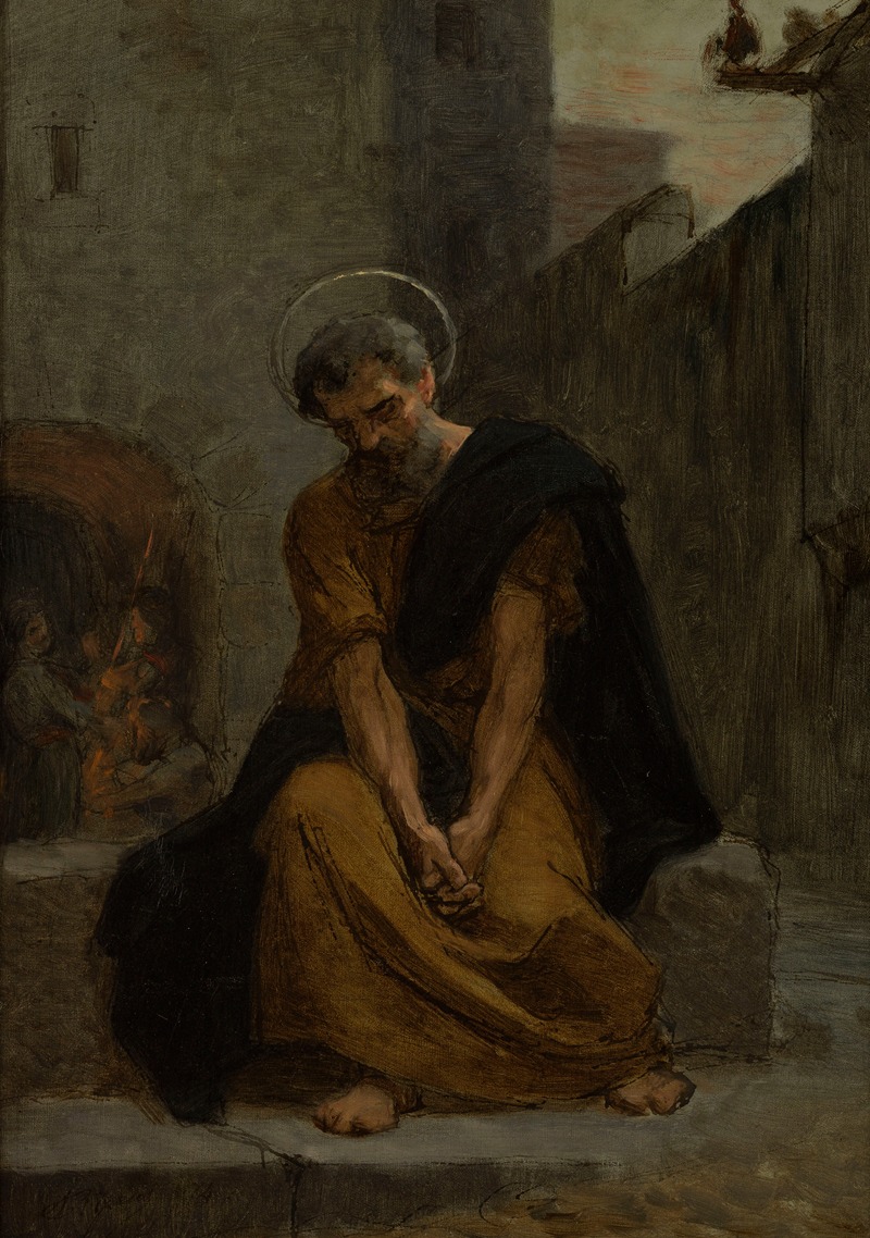Jean André Rixens - The repentance of Saint Peter