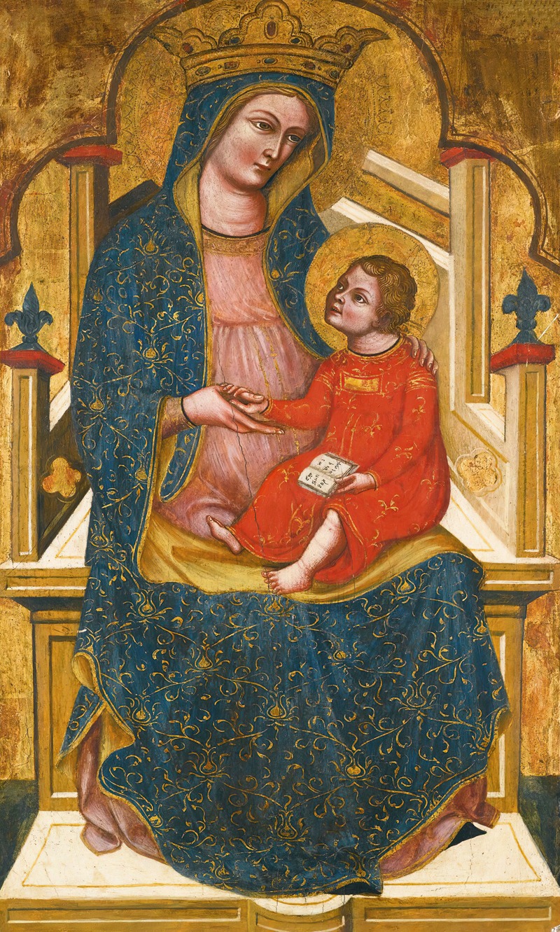 Master of the Pesaro Crucifix - Madonna And Child Enthroned