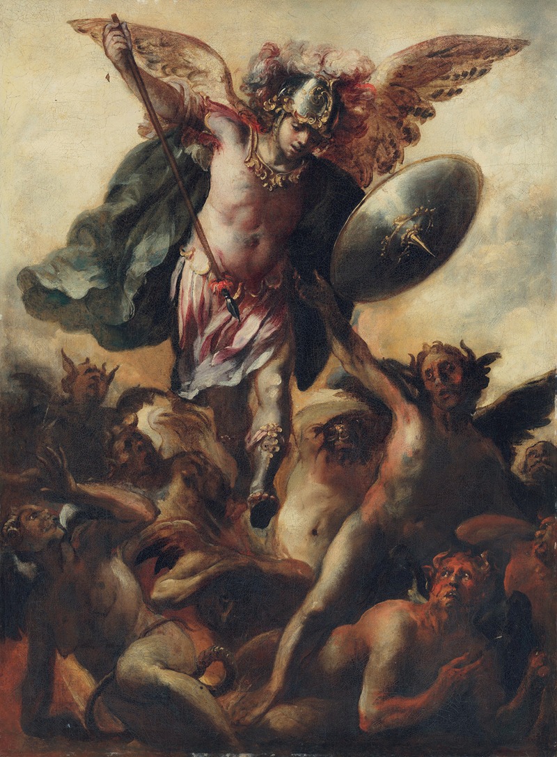 Cristóbal De Villalpando - Saint Michael vanquishing the Devil