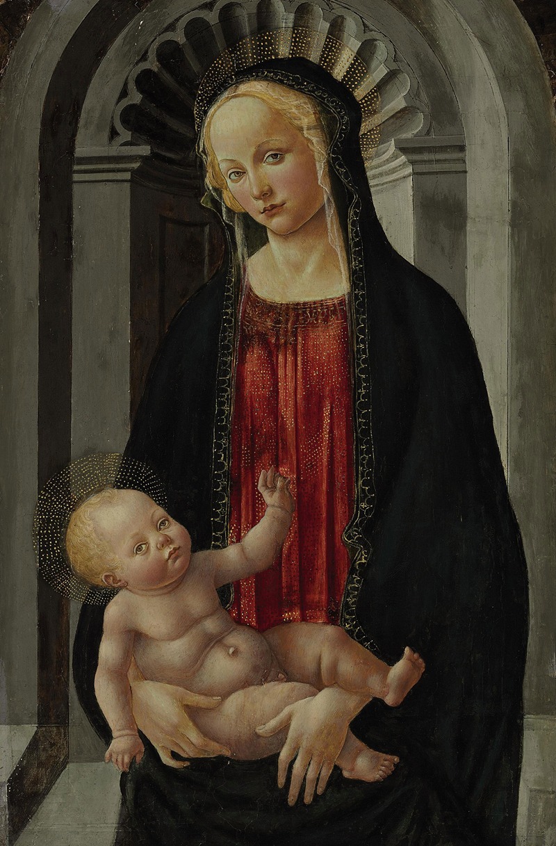 Francesco Botticini - The Madonna and Child enthroned in a niche