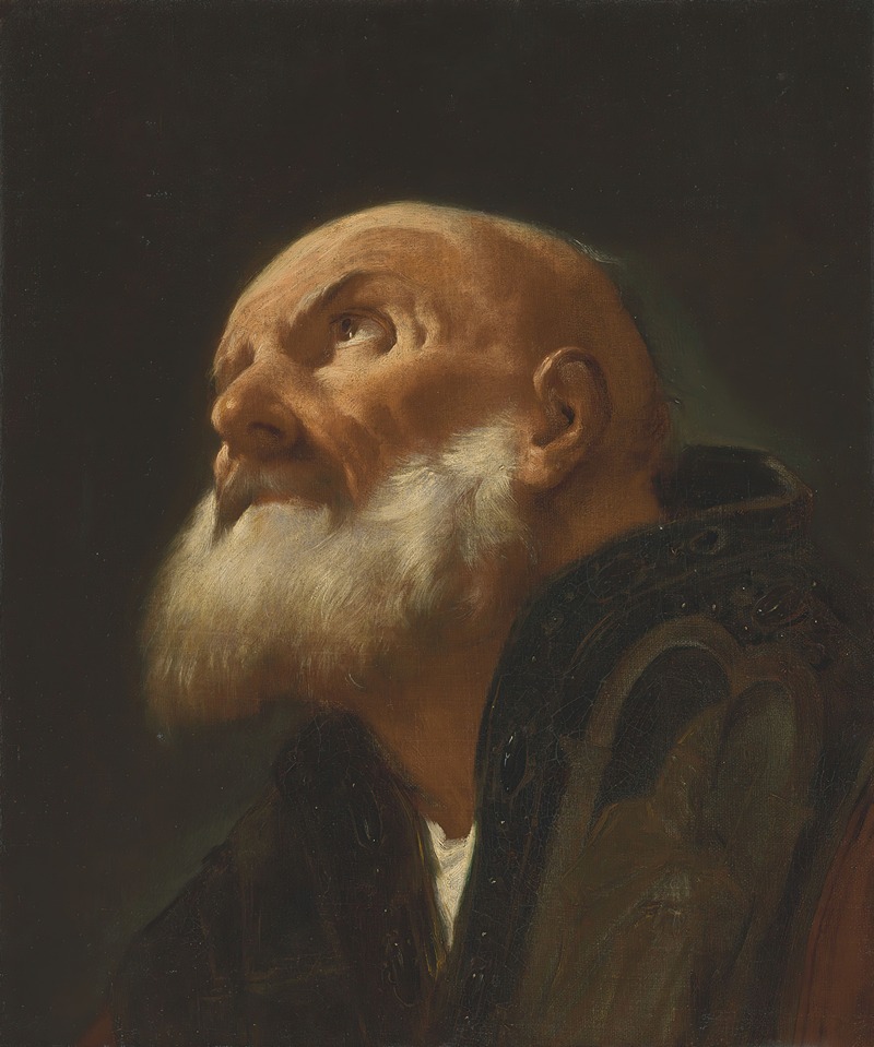 Giuseppe Angeli - Head of a male saint