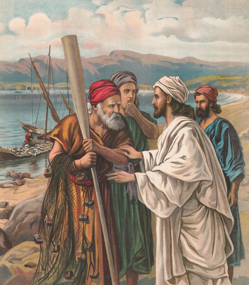 Providence Lith. Co - Jesus calling fishermen