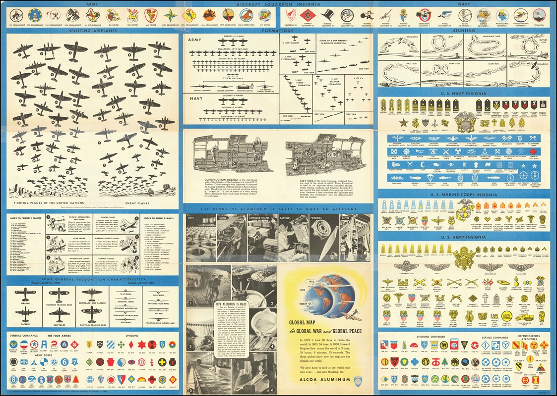Alcoa Map Department - Map of the world during World War II