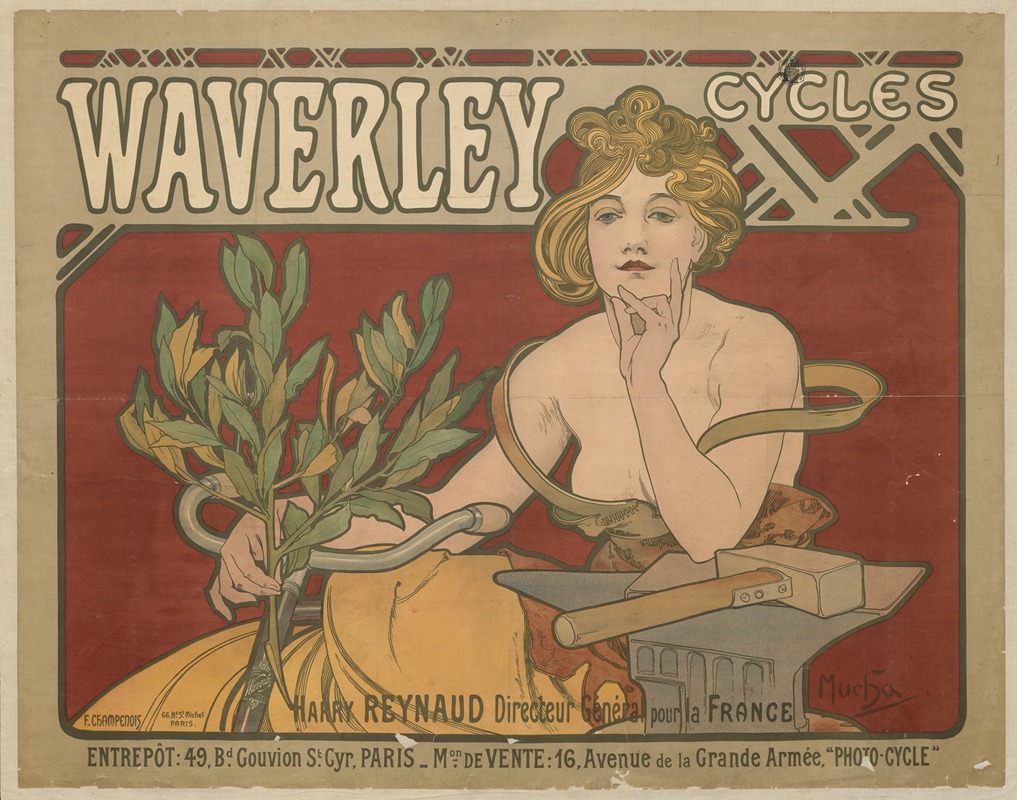 Alphonse Mucha - Waverley Cycles