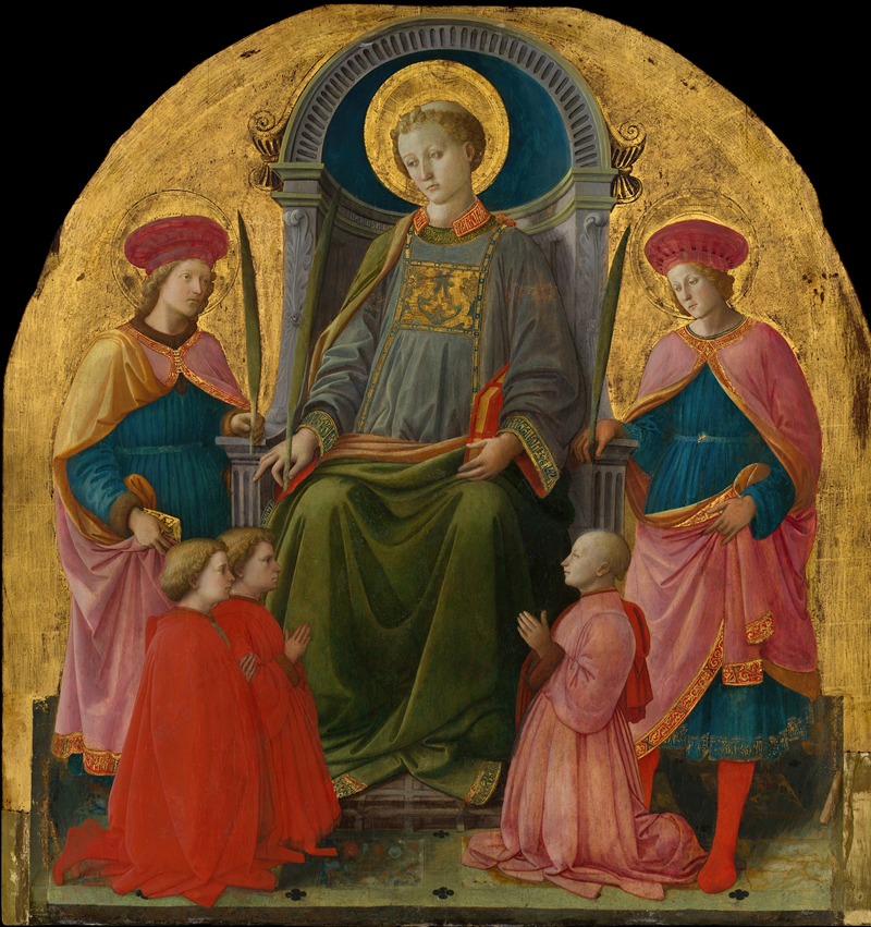 Filippo Lippi - Saint Lawrence Enthroned with Saints and Donors
