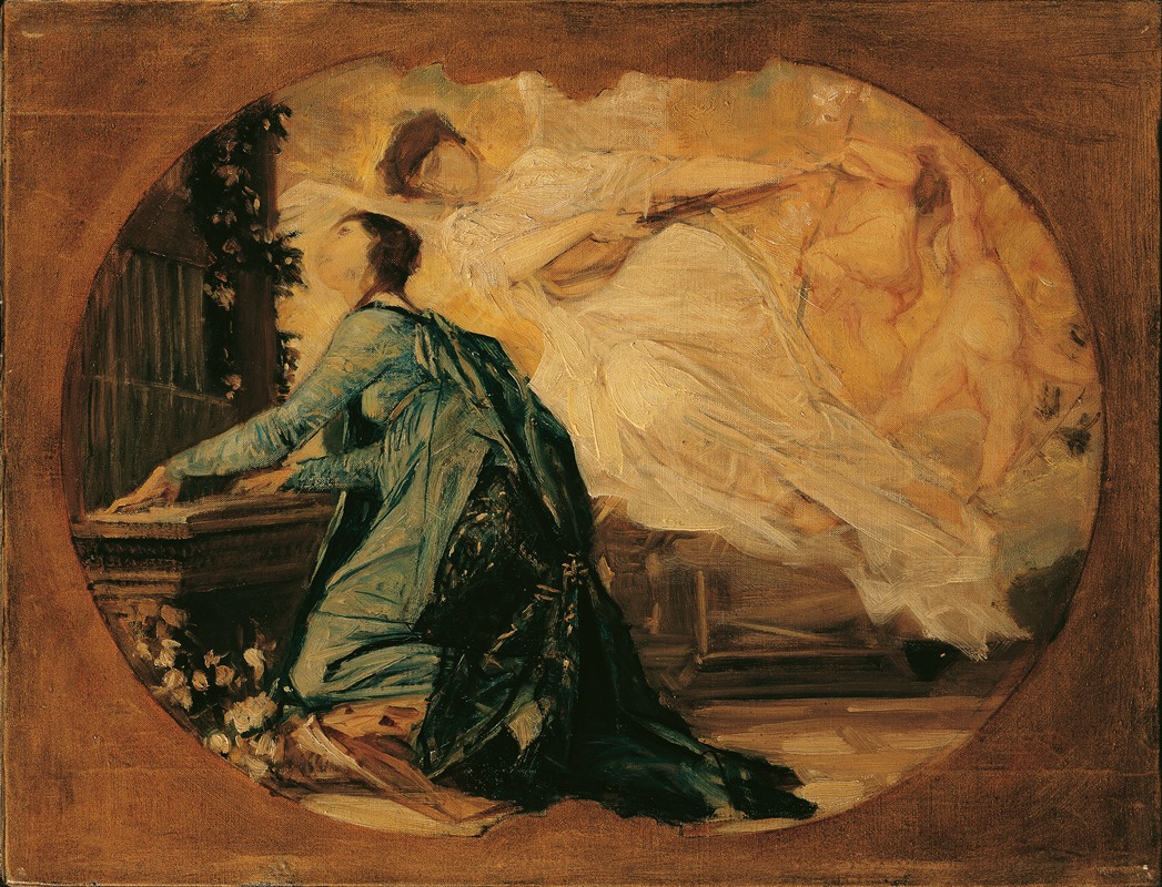 Gustav Klimt - Organ player (allegory of church music)