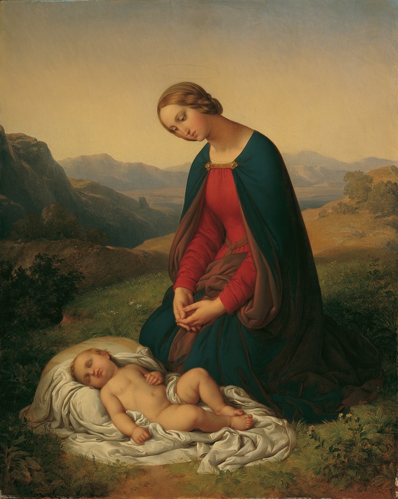 Johann Nepomuk Ender - Maria, das Kind anbetend