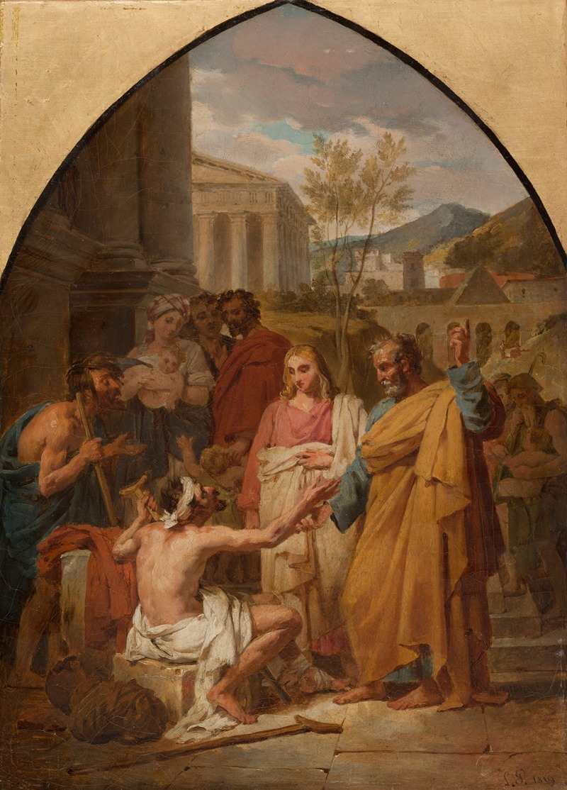 Louis-Vincent-Léon Pallière - Saint Pierre guérissant un boiteux à la porte du Temple de Jérusalem
