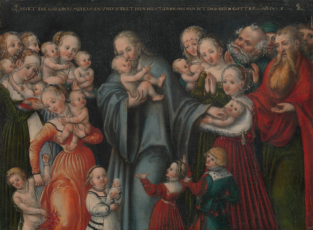 Lucas Cranach the Younger - Christ Blessing the Children