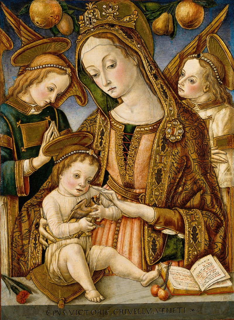 Vittore Crivelli - Madonna and Child with Two Angels