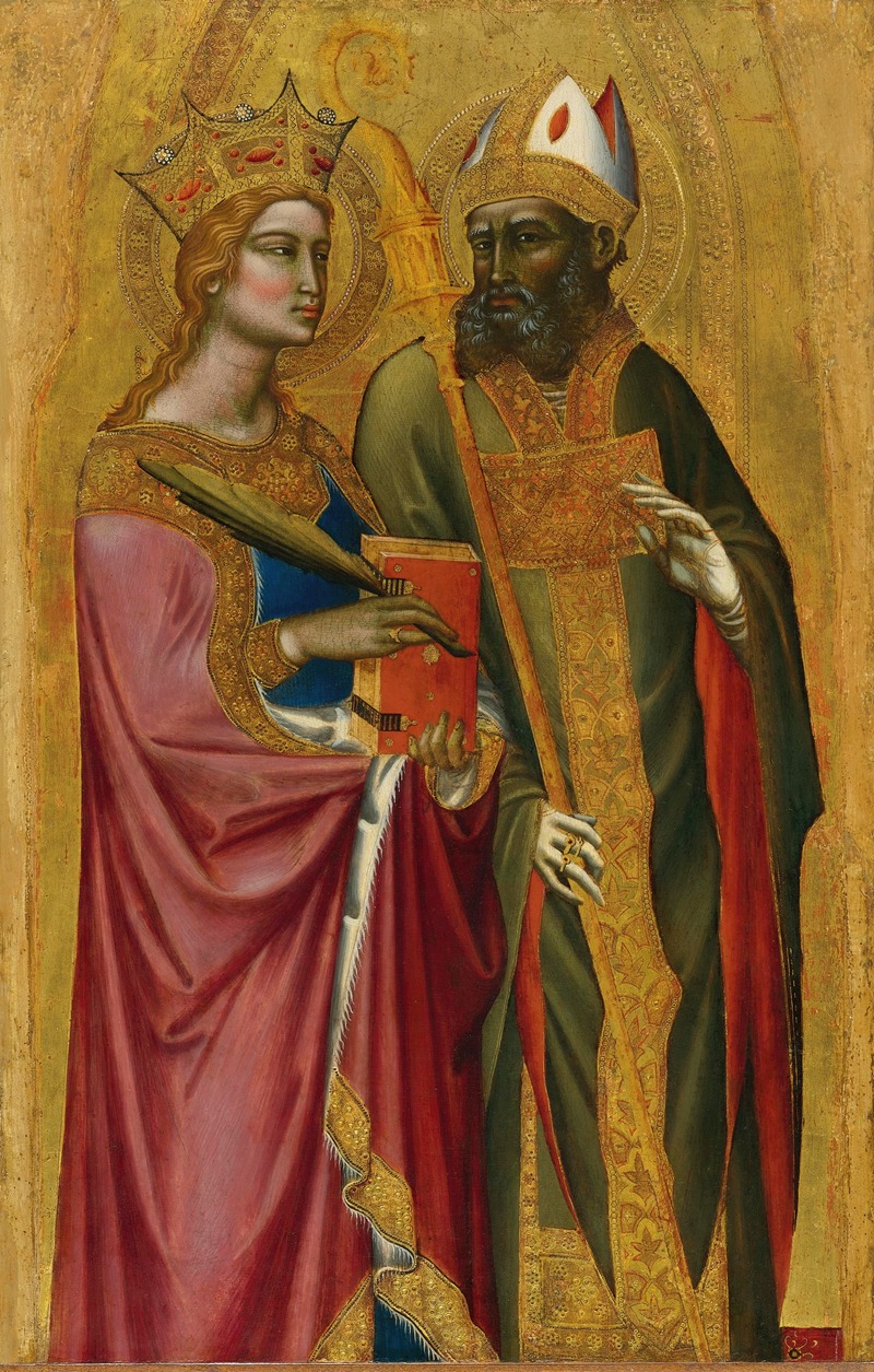 Angelo Puccinelli - Saint Catherine And A Bishop Saint
