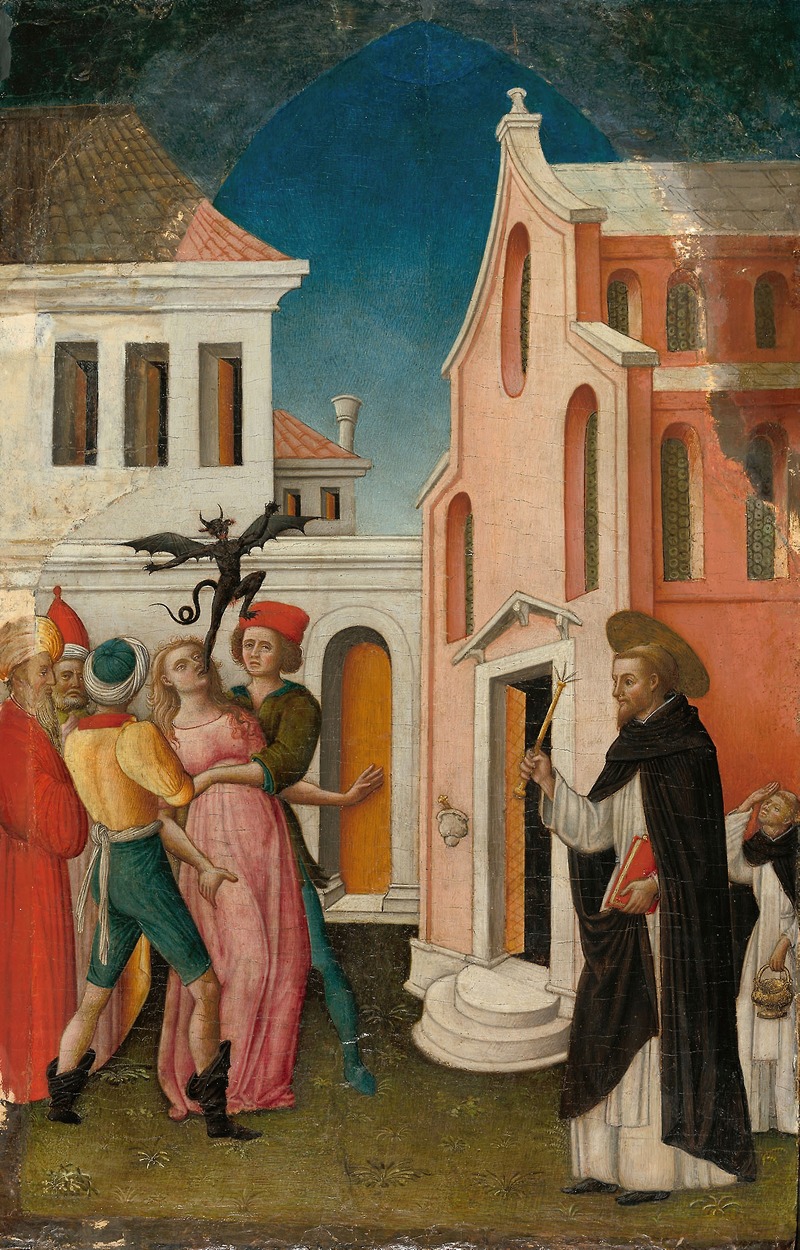 Antonio Vivarini - Saint Peter Martyr Exorcizing a Woman Possessed by a Devil