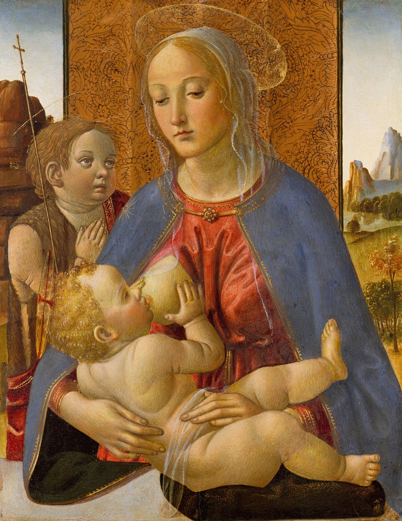 Cosimo Rosselli - Madonna and Child with the Young Saint John the Baptist