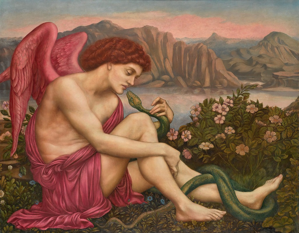 Evelyn De Morgan - The Angel With The Serpent