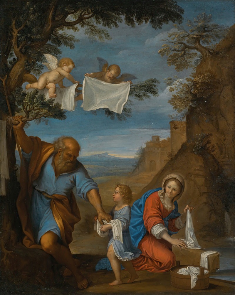 Francesco Albani - The Holy Family In A Landscape