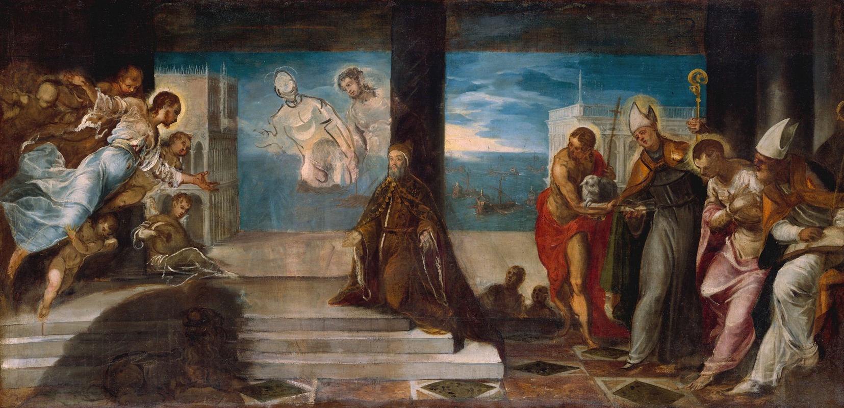 Jacopo Tintoretto - Doge Alvise Mocenigo (1507–1577) Presented to the Redeemer
