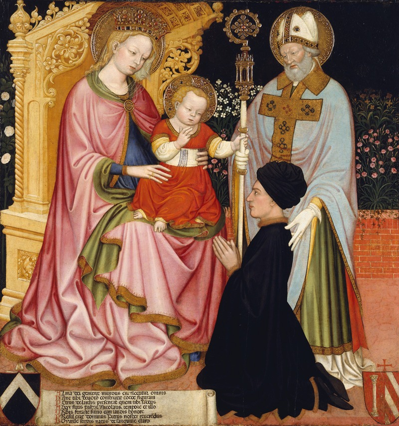 Master G.Z. - Madonna and Child with the Donor, Pietro de’ Lardi, Presented by Saint Nicholas