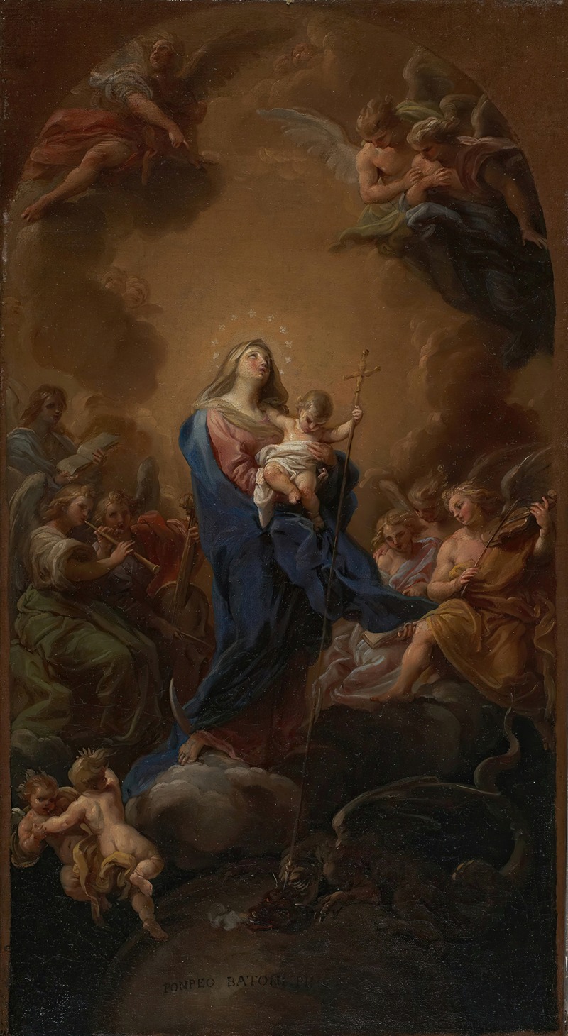 Pompeo Batoni - Madonna and Child in Glory