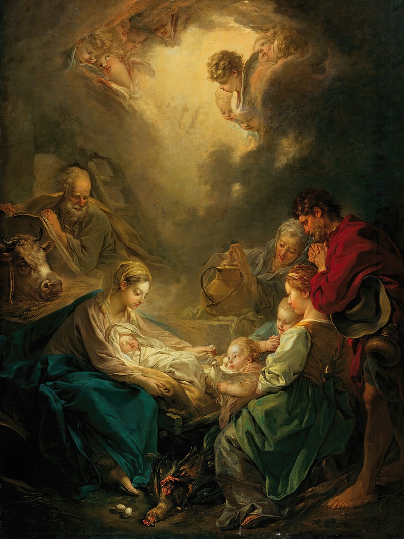 François Boucher - Virgin attending to the sleeping Christ child